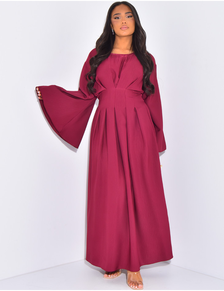 Waisted maxi dress to tie in the back