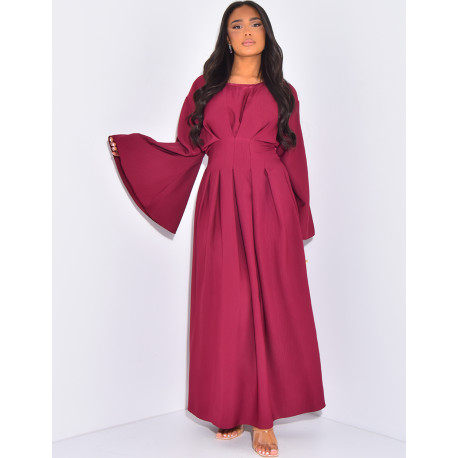 Waisted maxi dress to tie in the back