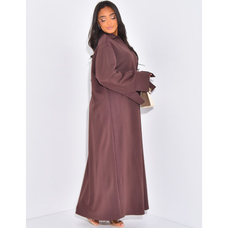 Robe longue et ample col polo