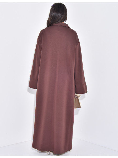 Robe longue et ample col polo