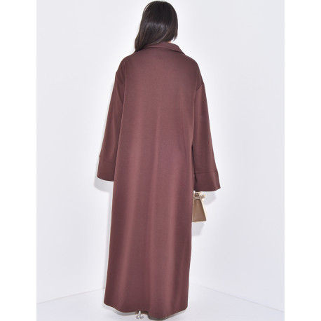 Robe longue et ample col polo