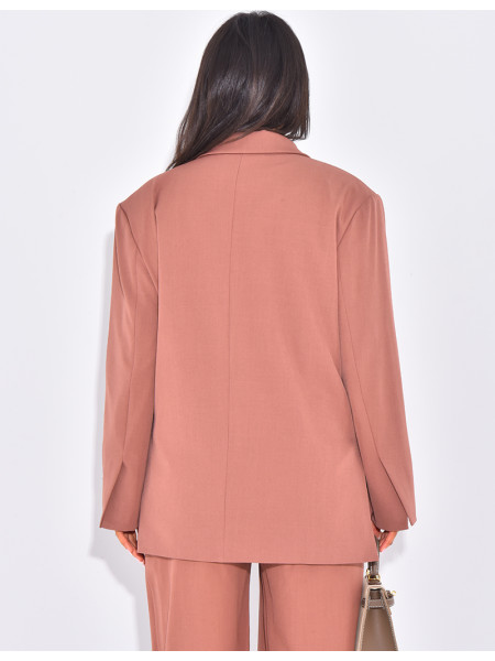 Oversized blazer with slits