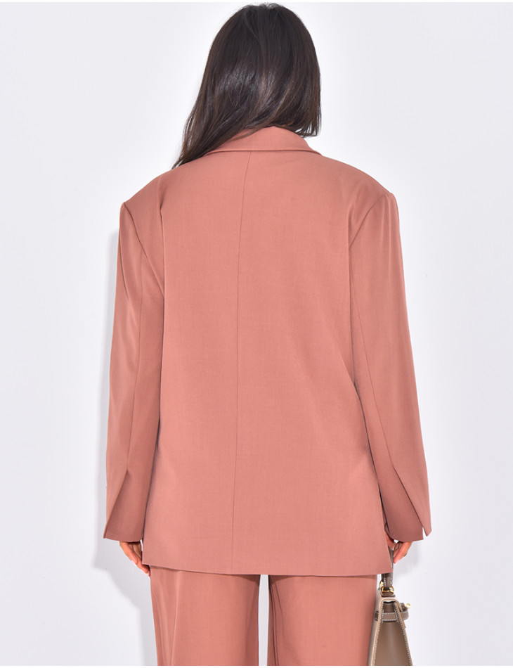 Oversized blazer with slits