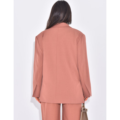 Oversized blazer with slits