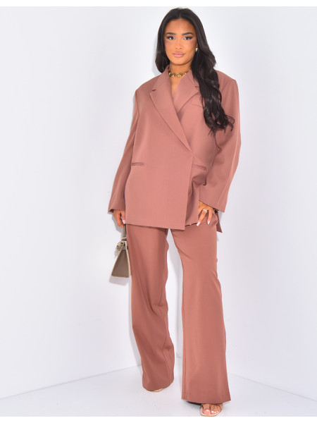 Oversized blazer with slits