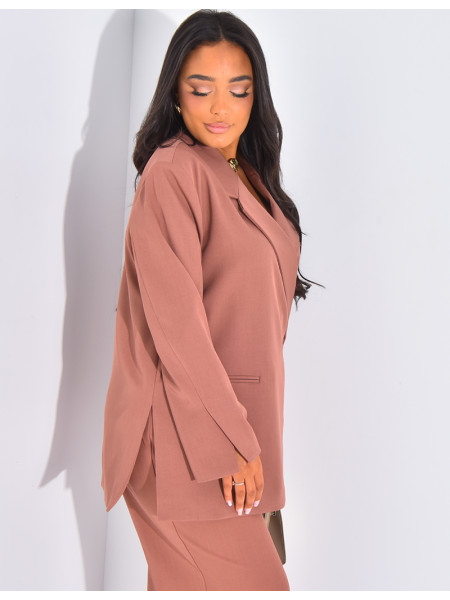 Oversized blazer with slits