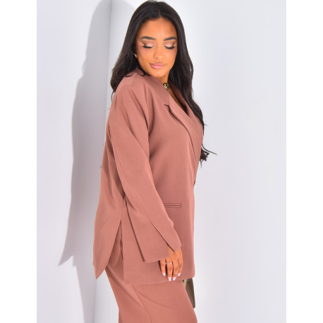 Oversized blazer with slits