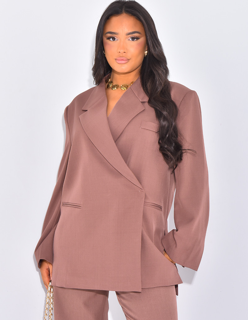 Blazer oversize à fentes