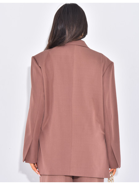 Oversize-Blazer mit Schlitzen