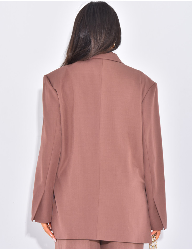 Oversize-Blazer mit Schlitzen