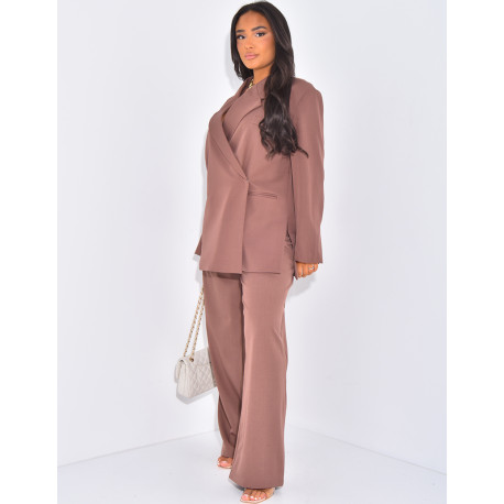 Oversize-Blazer mit Schlitzen