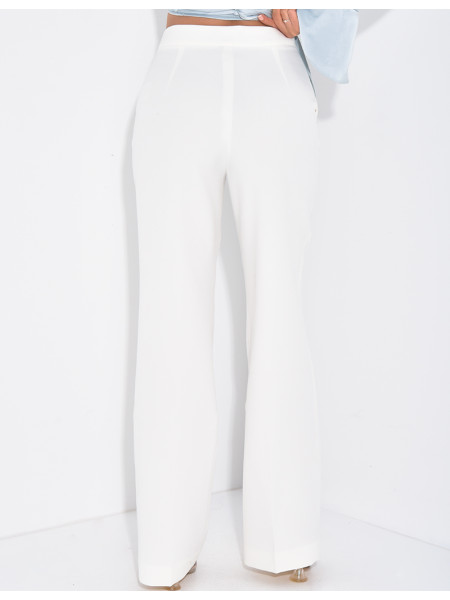 Straight cut high waisted trousers