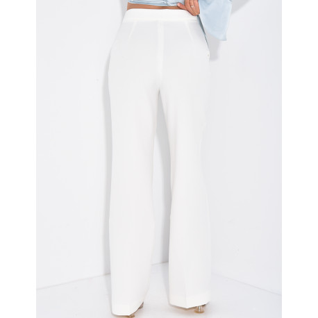 Straight cut high waisted trousers