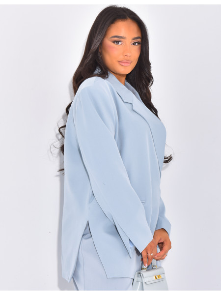 Blazer oversize à fentes