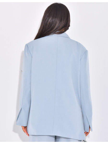 Blazer oversize à fentes