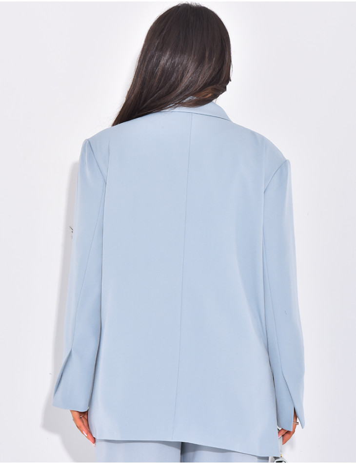 Blazer oversize à fentes