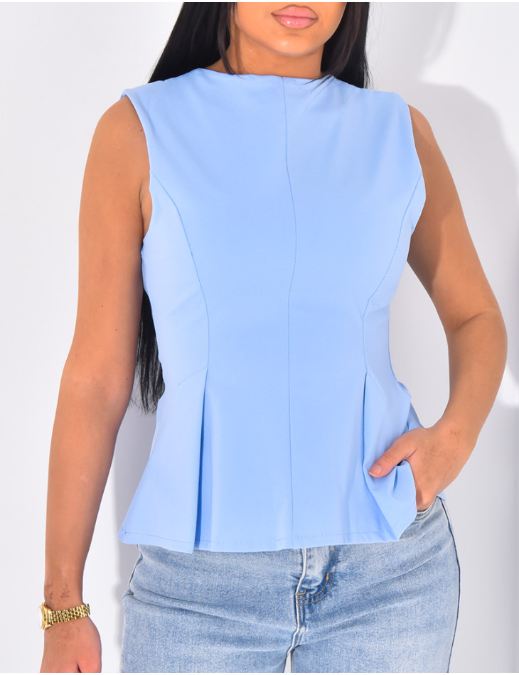 Sleeveless slim-fit top