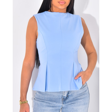 Sleeveless slim-fit top