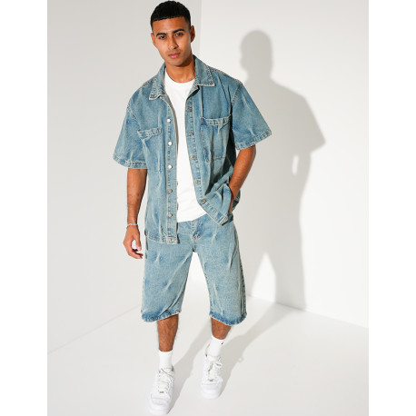 Ensemble en jeans short et chemise