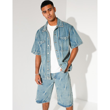 Ensemble en jeans short et chemise