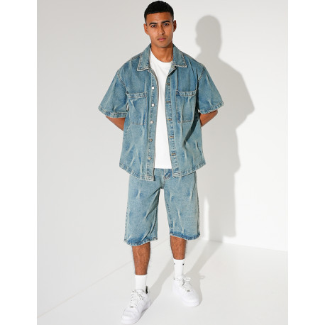 Ensemble en jeans short et chemise