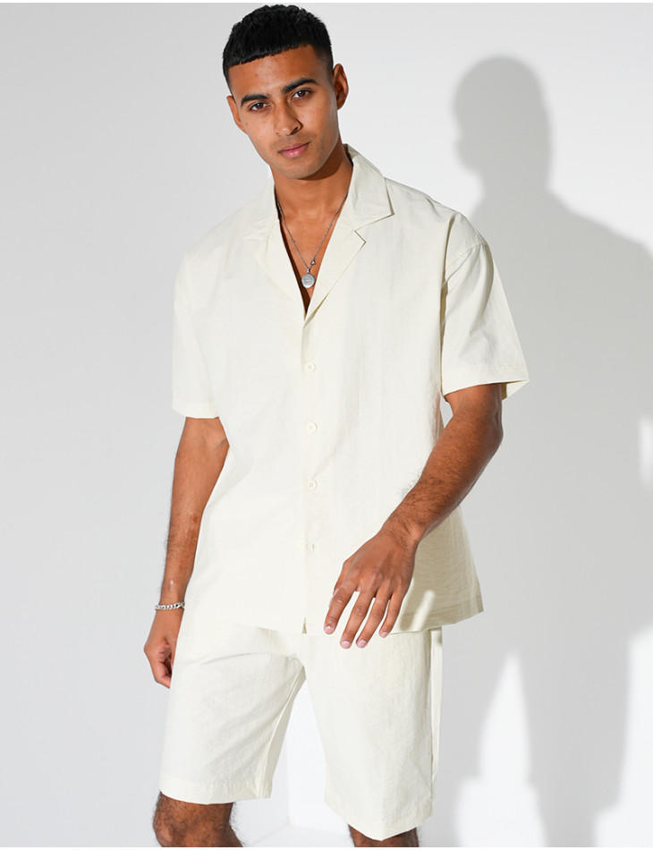 Ensemble short et chemise manches courtes