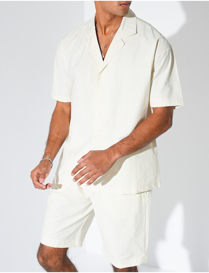 Ensemble short et chemise manches courtes