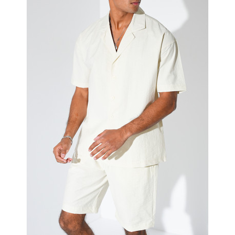Ensemble short et chemise manches courtes