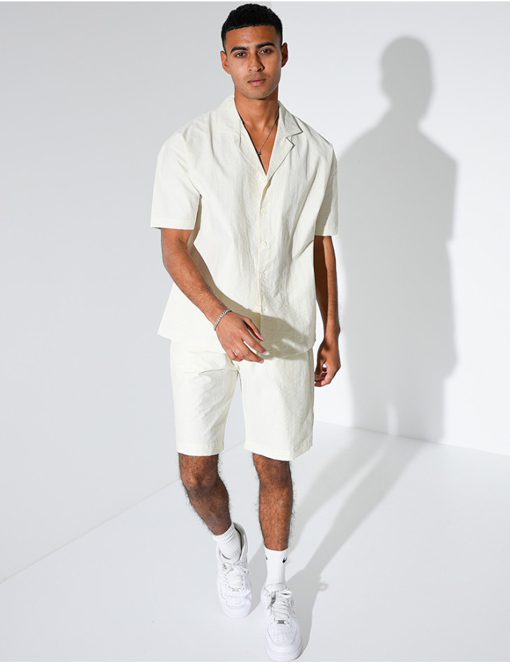 Ensemble short et chemise manches courtes