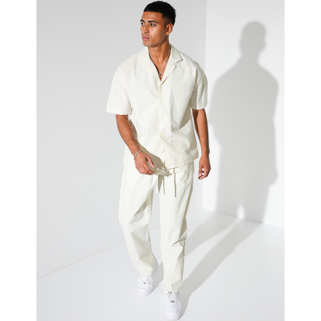 Ensemble pantalon et chemise manches courtes