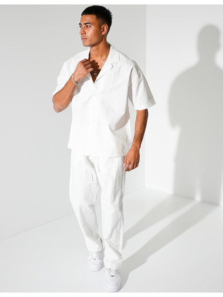 Ensemble pantalon et chemise manches courtes