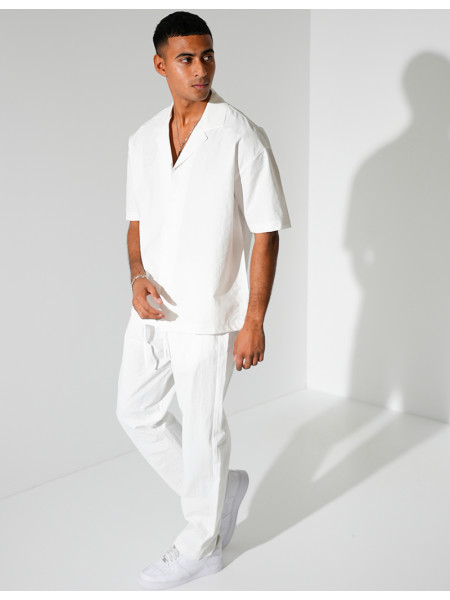 Ensemble pantalon et chemise manches courtes