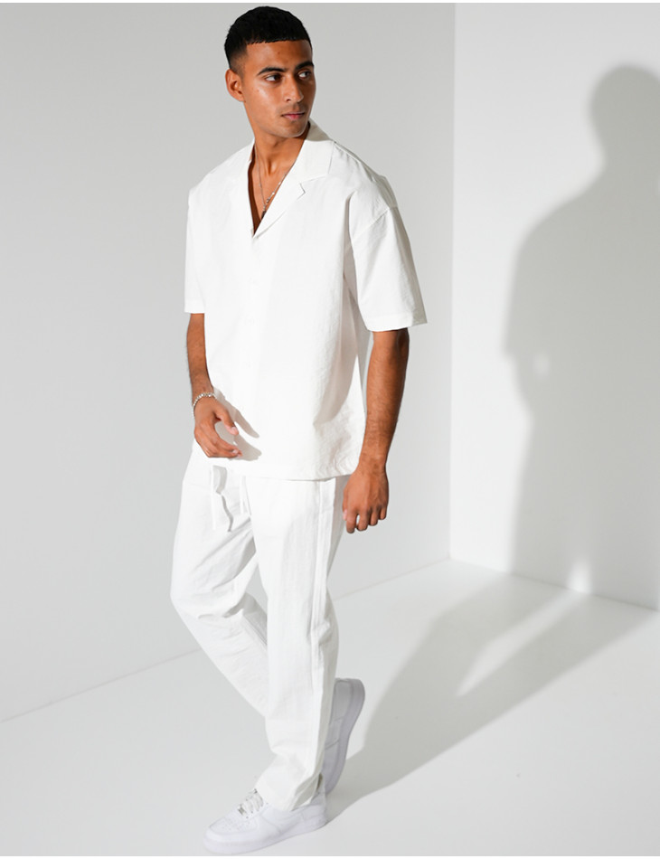 Ensemble pantalon et chemise manches courtes