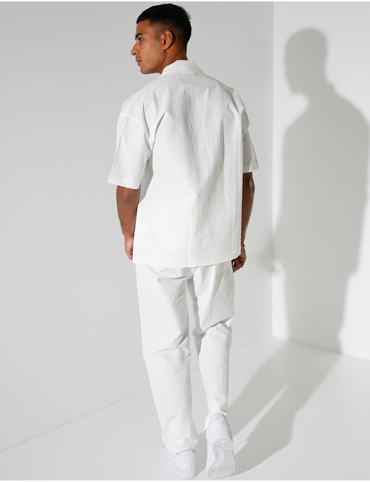 Ensemble pantalon et chemise manches courtes