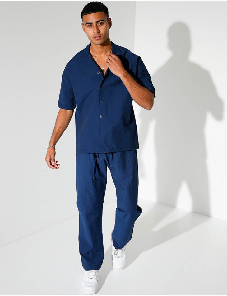 Ensemble pantalon et chemise manches courtes