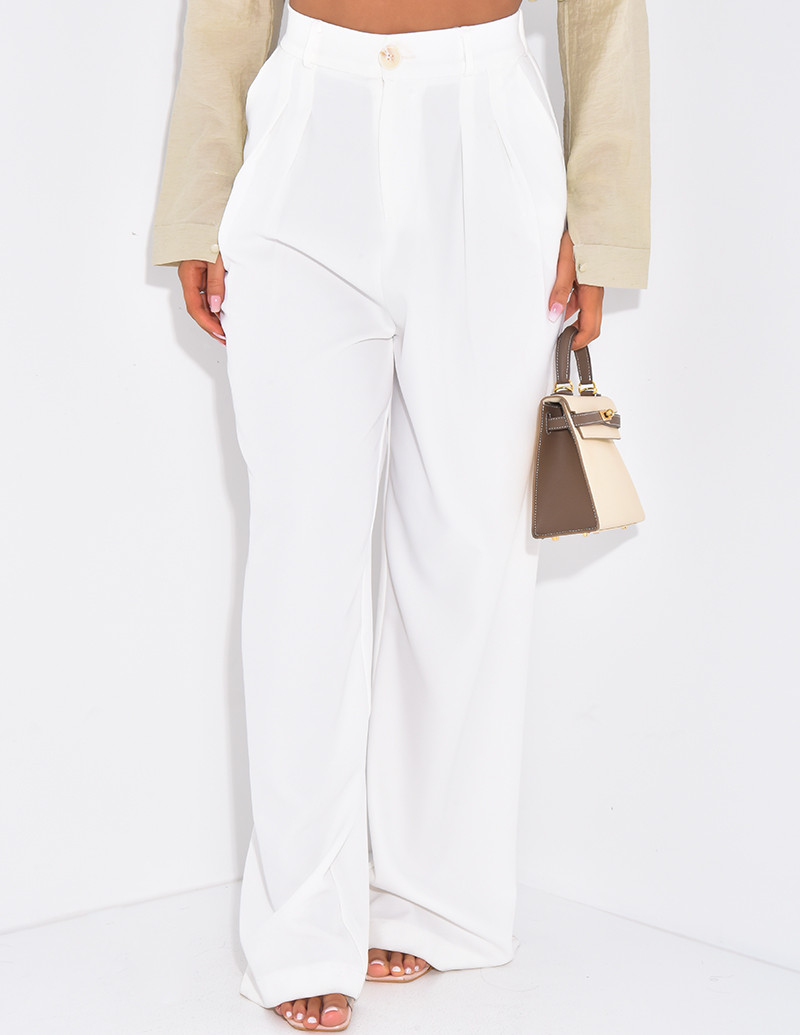 Pantalon de tailleur à...