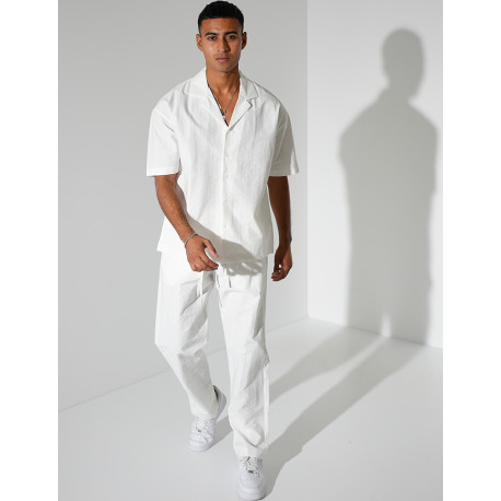 Ensemble pantalon et chemise manches courtes