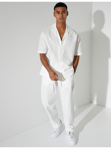 Ensemble pantalon et chemise manches courtes