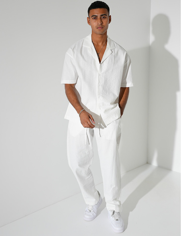 Ensemble pantalon et chemise manches courtes