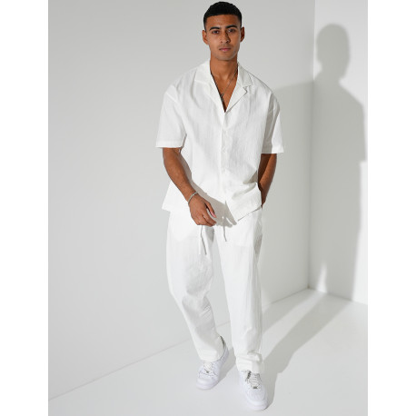 Ensemble pantalon et chemise manches courtes