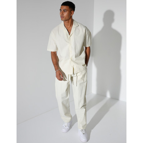 Ensemble pantalon et chemise manches courtes