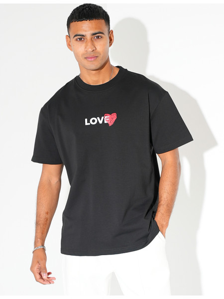 T-shirt "Love" avec coeur