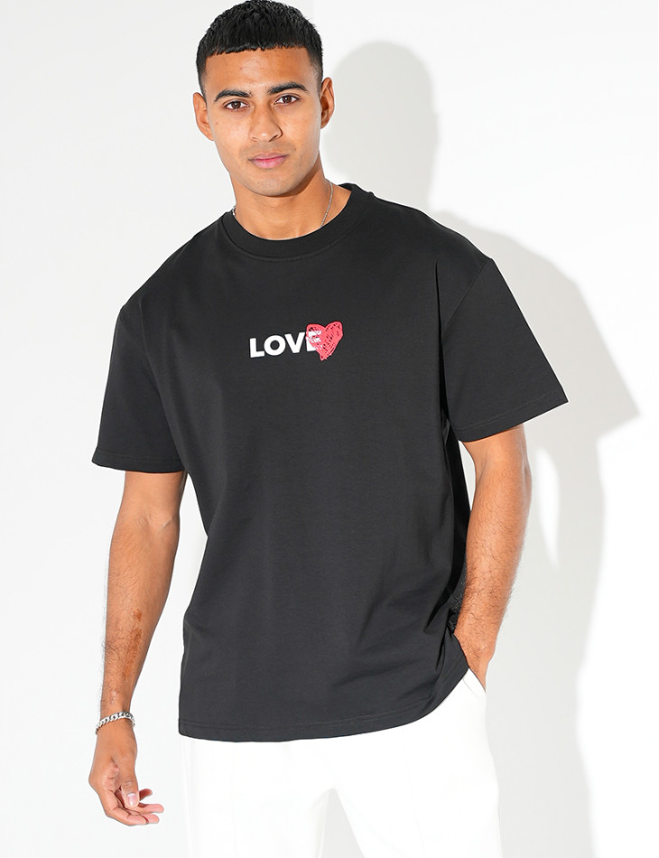 T-shirt "Love" avec coeur
