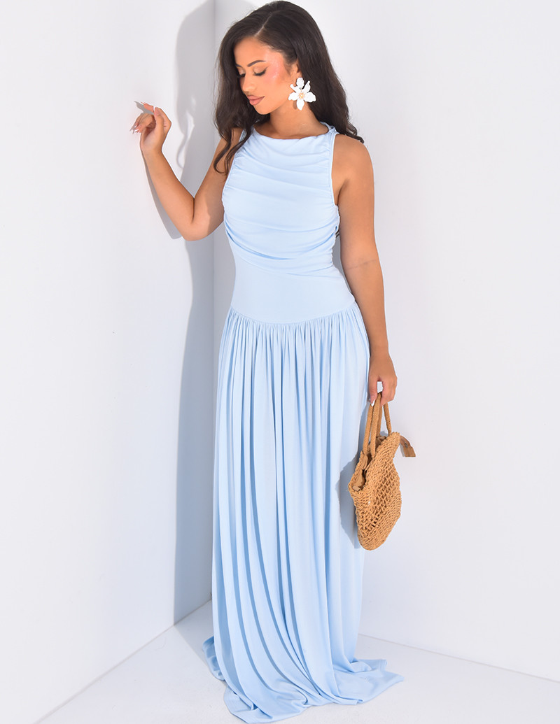 Asymmetrisches langes Kleid...