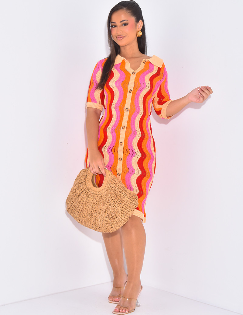 Halblanges gehäkeltes...