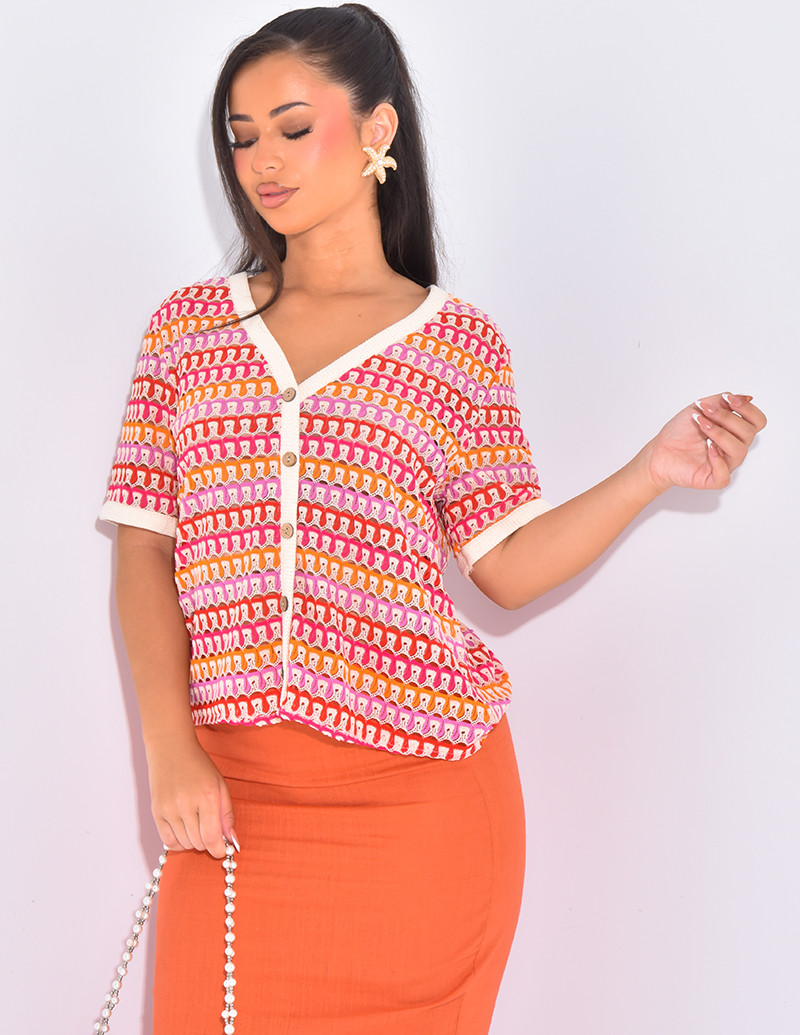 Gilet manches courtes en...
