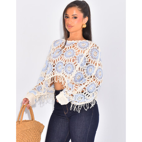 Crochet top with fringes