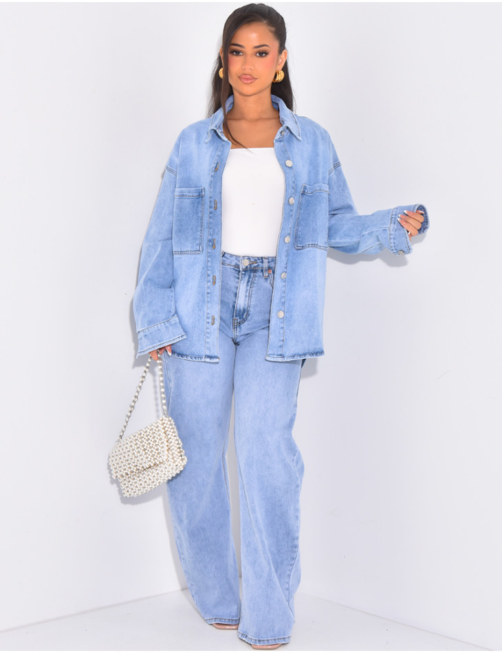 Ensemble pantalon et veste en jeans