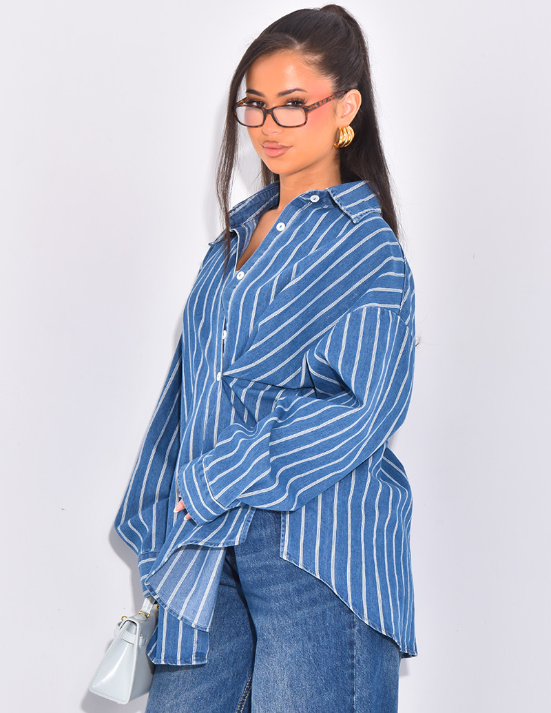 Asymmetric stripes shirt