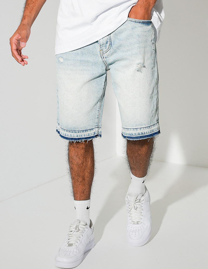 Short en jeans destroy &...